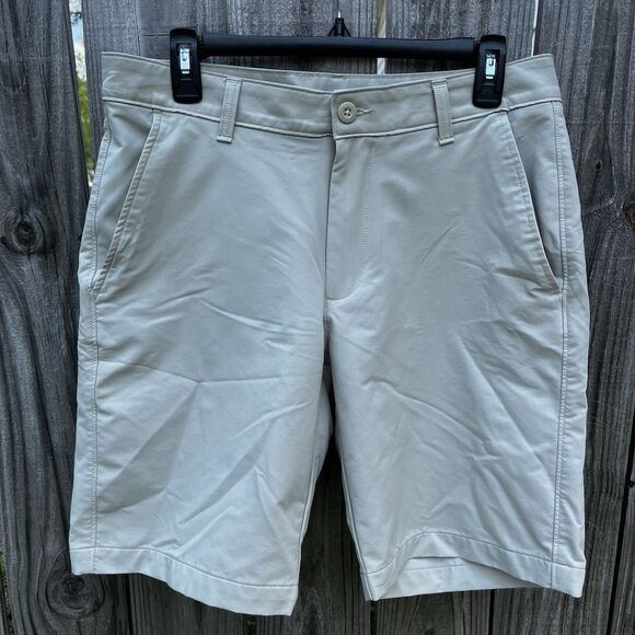 Under Armour Men's 32 UA Tech Stretch Khaki Golf Shorts Performance 1350071 - Picture 2 of 13